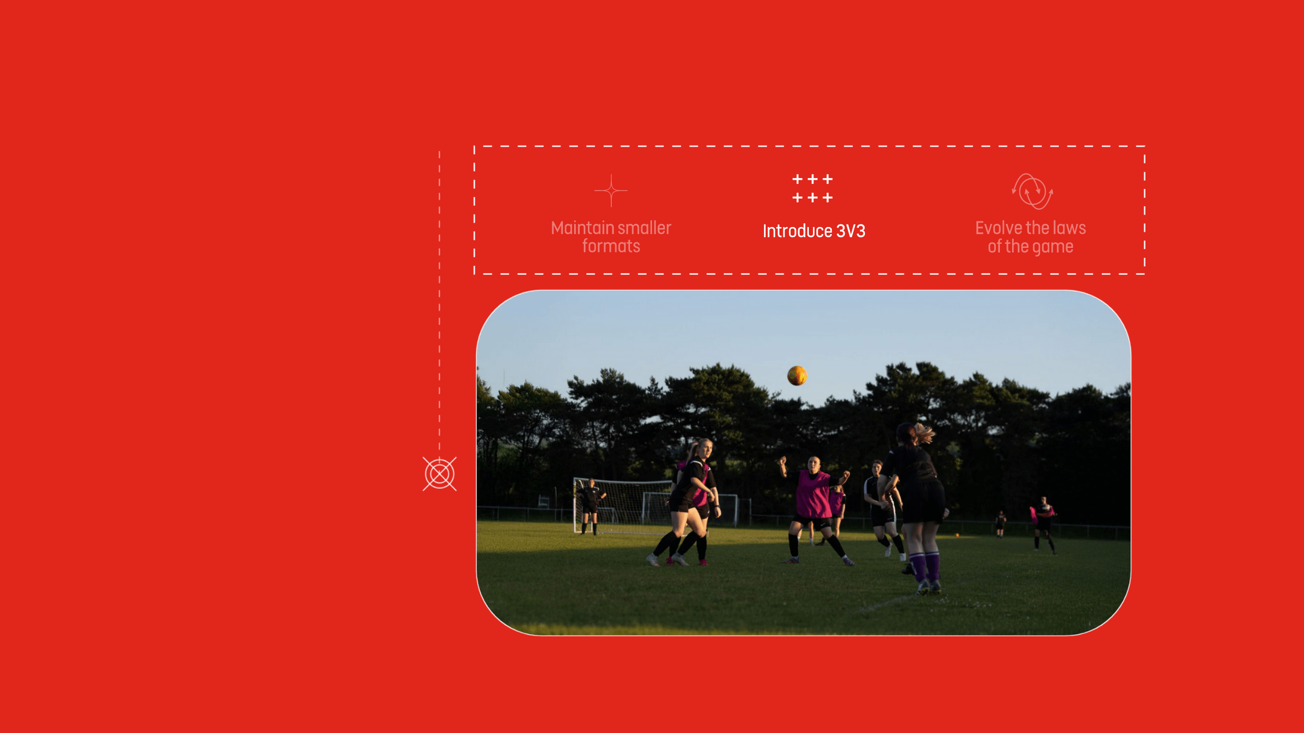 Introduce 3v3: Photo of children playing football